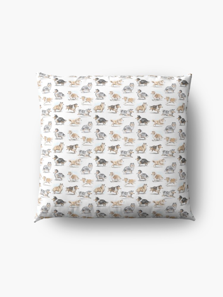 Alternate view of Rough Collies Floor Pillow
