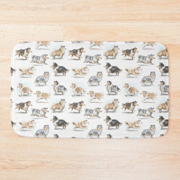 Border Collie Pet Dog Bath Mat Tricolour Doormat Living Room