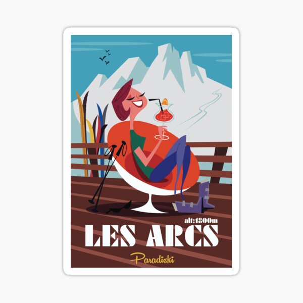 Les Arcs poster Sticker