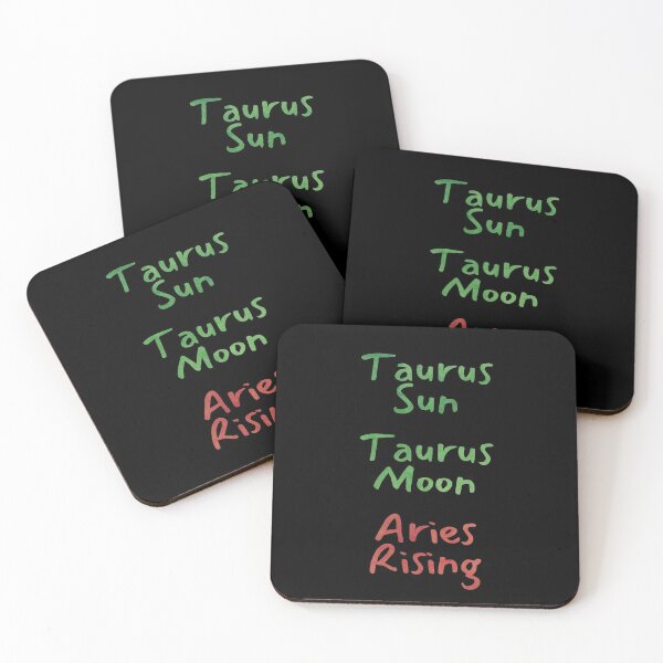 Item preview, Taurus Sun Taurus Moon Aries Rising Text designed and sold by leomooncreates.