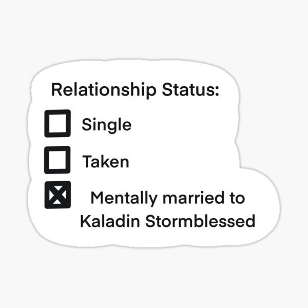 Estado de la relación: Stormblessed Pegatina