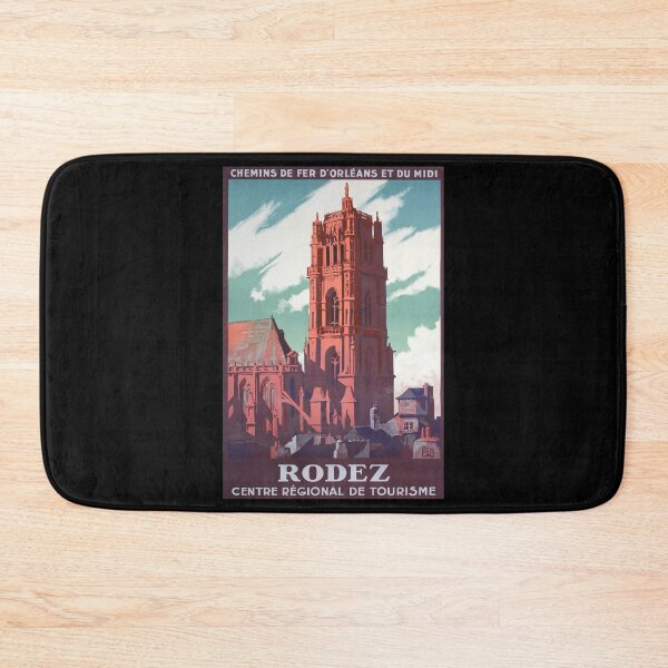 Item preview, Rodez retro poster designed and sold by CorasPosters.