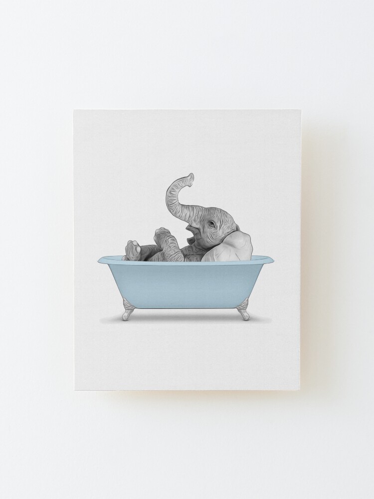 "bathroom art, elephant wall art, bathroom wall art, bathroom kids art