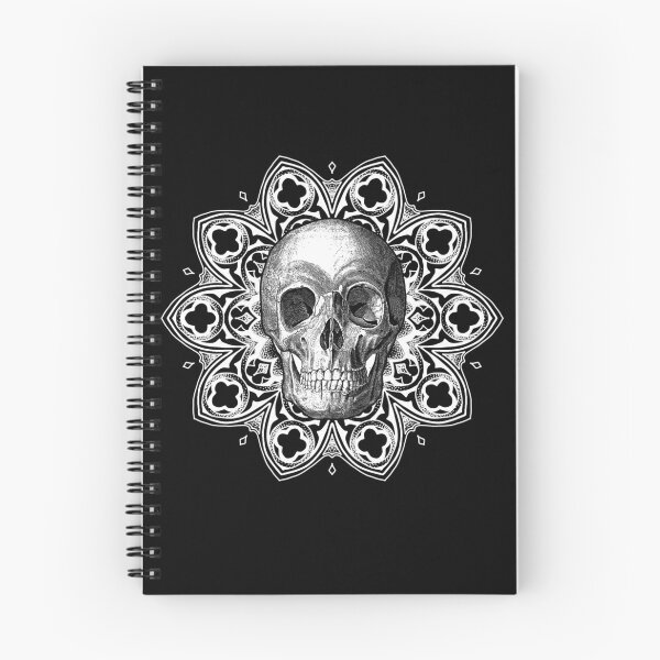 Item preview, Skull Flower (white, use it only on dark/black fabric) designed and sold by Pati-Onirie.