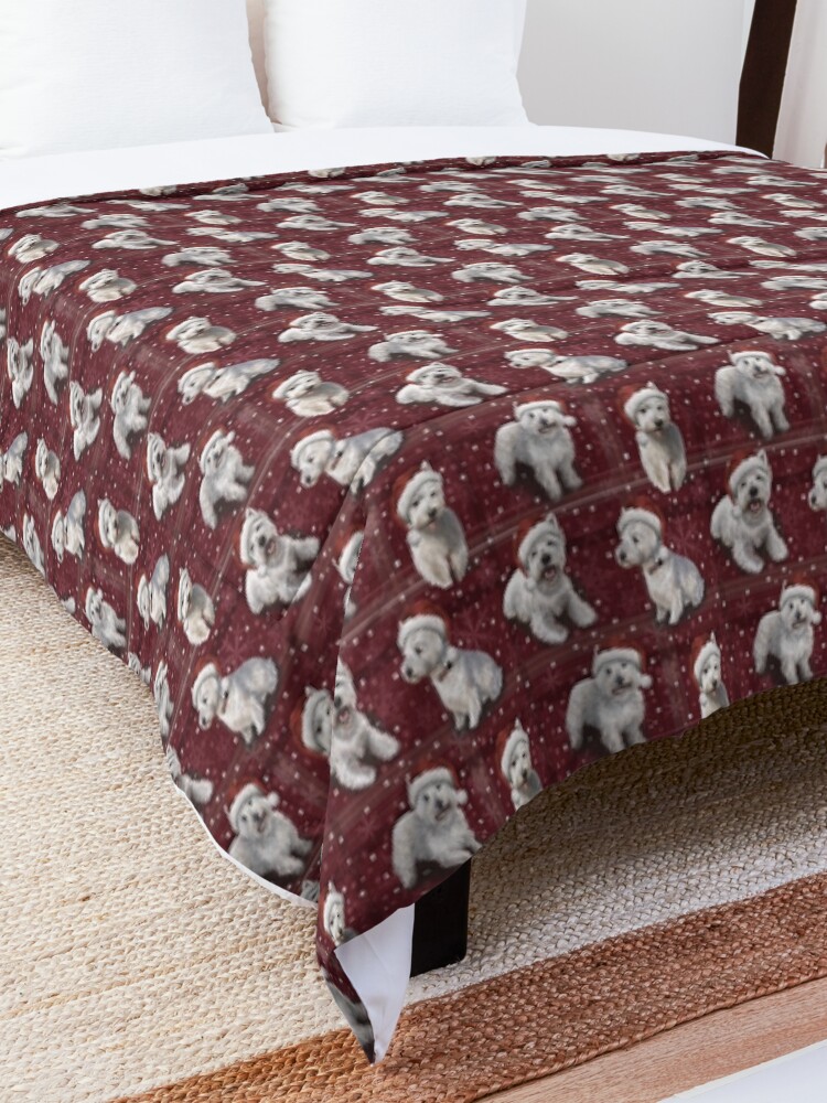 Alternate view of The Christmas West Highland Terrier Comforter