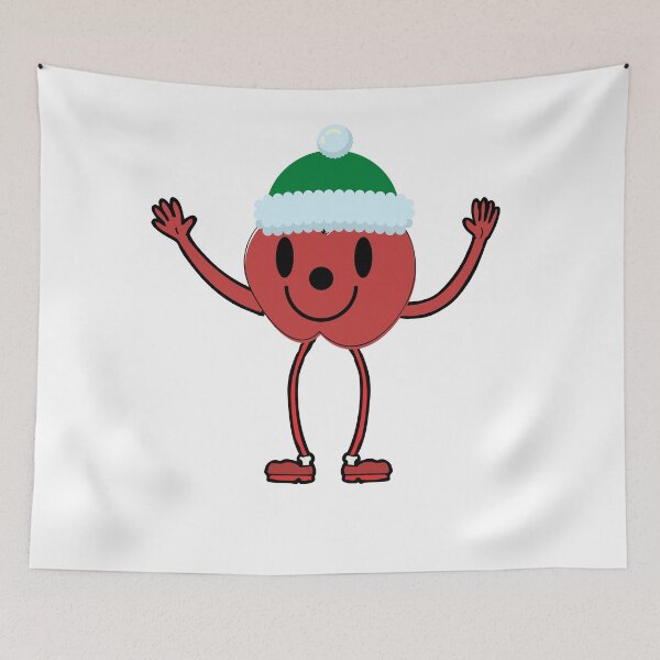 Item preview,  Funny Apple in a Christmas hat designed and sold by Lorify.