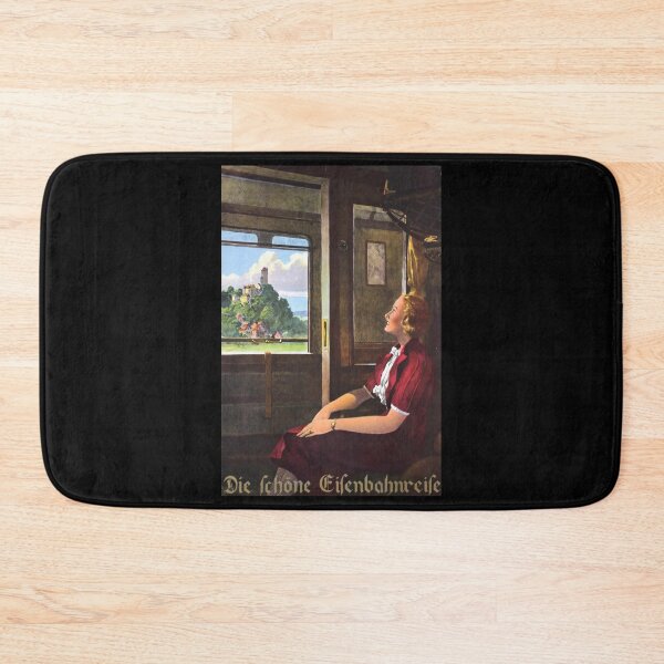 Item preview, Sie schoene Eisenbahnreise retro poster designed and sold by CorasPosters.