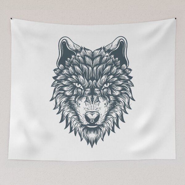Item preview, Hand Drawn Ornate Wolf Art  designed and sold by JTS STORE.