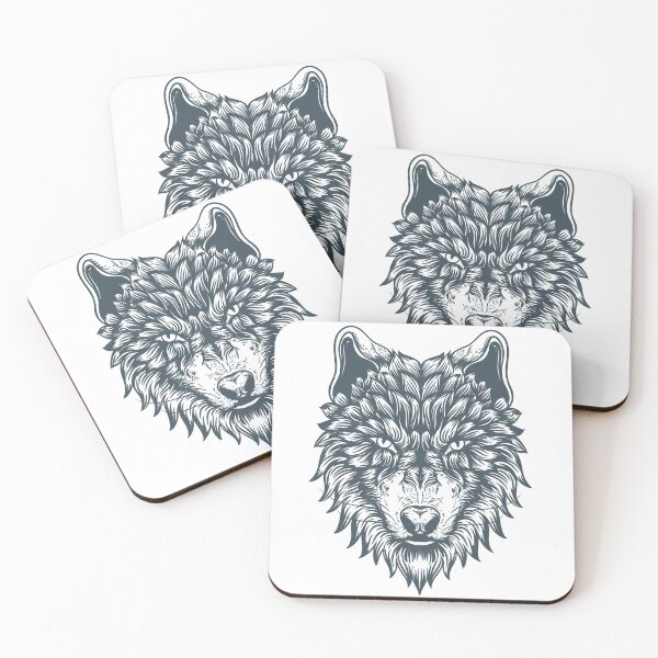 Item preview, Hand Drawn Ornate Wolf Art  designed and sold by JTS STORE.