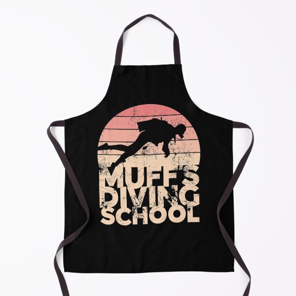Item preview, Muff's Diving School Funny Innuendo Retro Sunset designed and sold by juvajay.