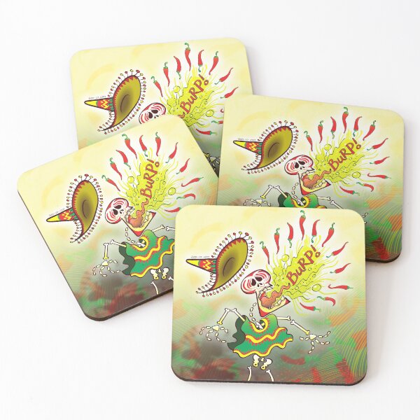 Item preview, Mexican Skeleton Burping Hot Chili Peppers designed and sold by Zoo-co.