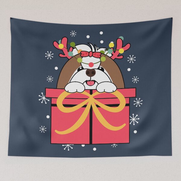 Item preview, Reindeer Shih Tzu Dog Christmas Gift designed and sold by Lulupainting.