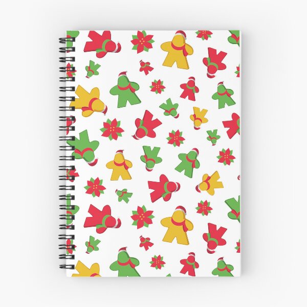 Item preview, Christmas Board Game Meeple and Poinsettia Pattern  designed and sold by Creacats.