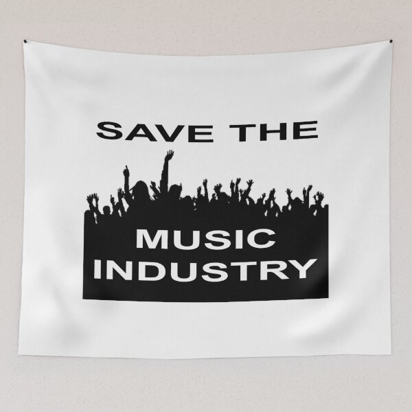 Item preview, Save The Music Industry - Dancing Reach for the Lasers Black designed and sold by NoMatterLab.