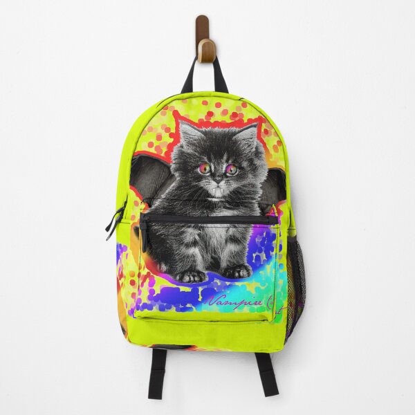 Item preview, Black VAMPIRE Cat - Rainbow Eyes (By AliceCCI)  designed and sold by VanyssaGraphics.
