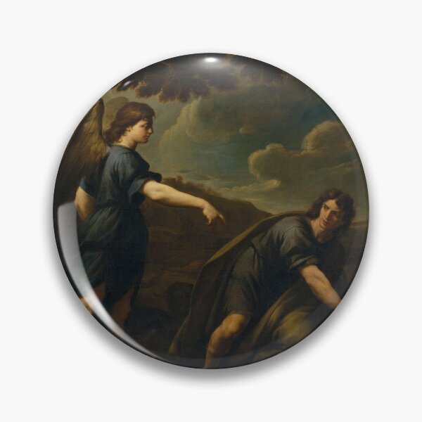 Item preview, Vintage art of a couple of Angels - painting by Andrea Vaccaro designed and sold by Vintage Designs +.