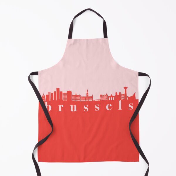 Item preview, minimalist brussels skyline red and pink color block  designed and sold by neopop.