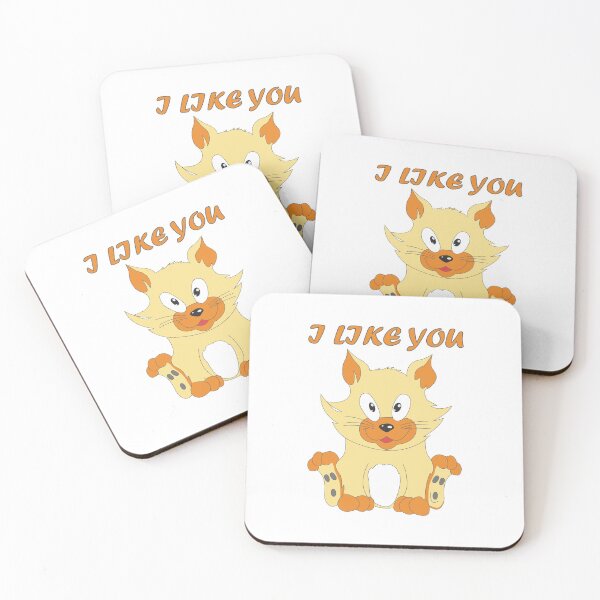 Item preview, I like you, cute cat designed and sold by waldemar777.