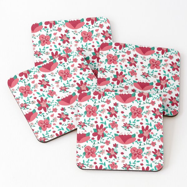 Item preview, Valentine flowers repeating pattern designed and sold by Owen Family Homeschool.