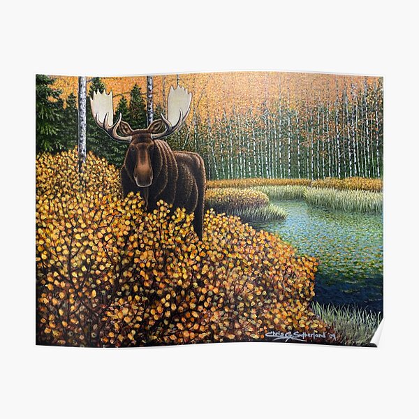 Moose in the Willows Poster