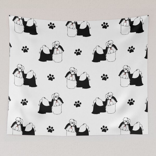 Item preview, Black and White Shih Tzu designed and sold by Lulupainting.