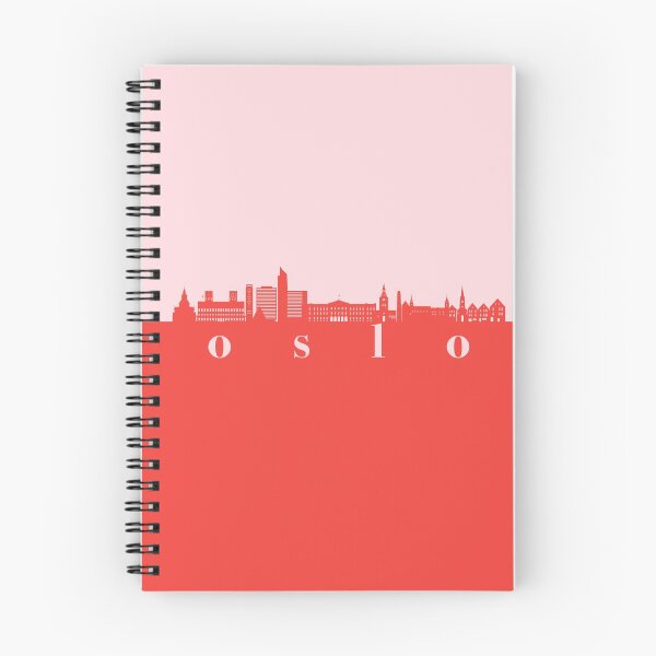 Item preview, minimalist oslo skyline red and pink color block  designed and sold by neopop.