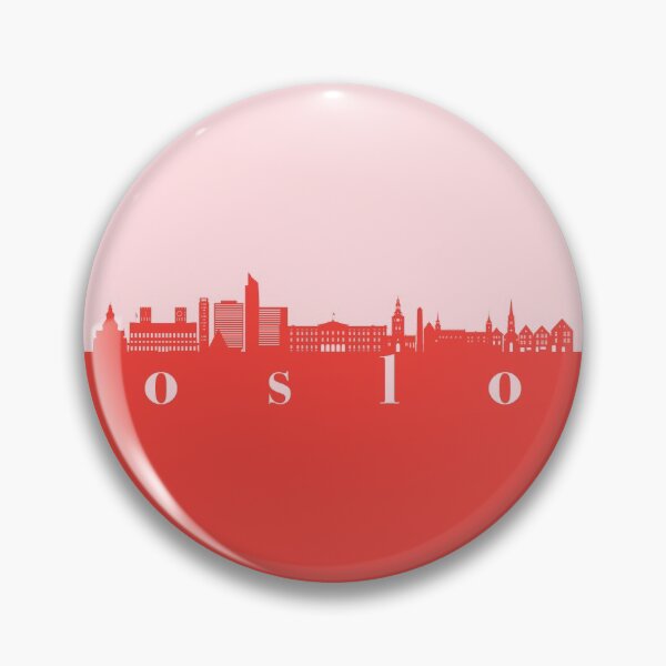 Item preview, minimalist oslo skyline red and pink color block  designed and sold by neopop.
