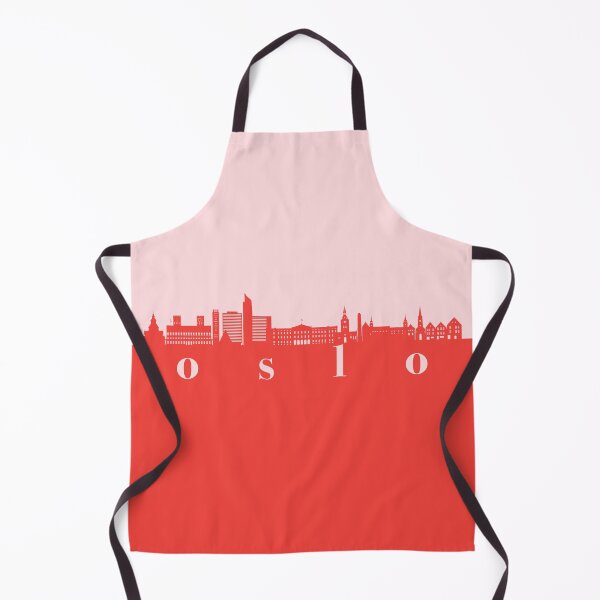 Item preview, minimalist oslo skyline red and pink color block designed and sold by neopop.