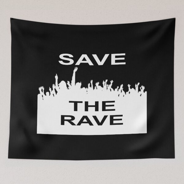 Item preview, Save The Rave - Dancing Reach for the Lasers White designed and sold by NoMatterLab.