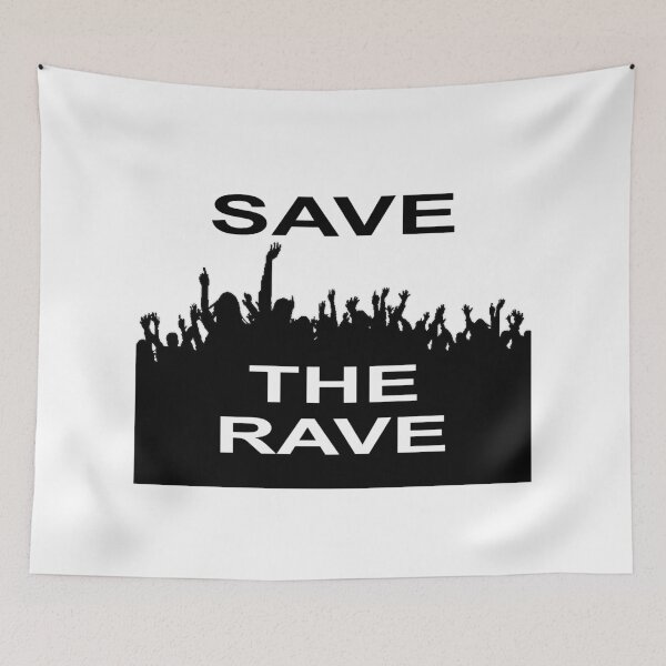 Item preview, Save The Rave - Dancing Reach for the Lasers Black designed and sold by NoMatterLab.