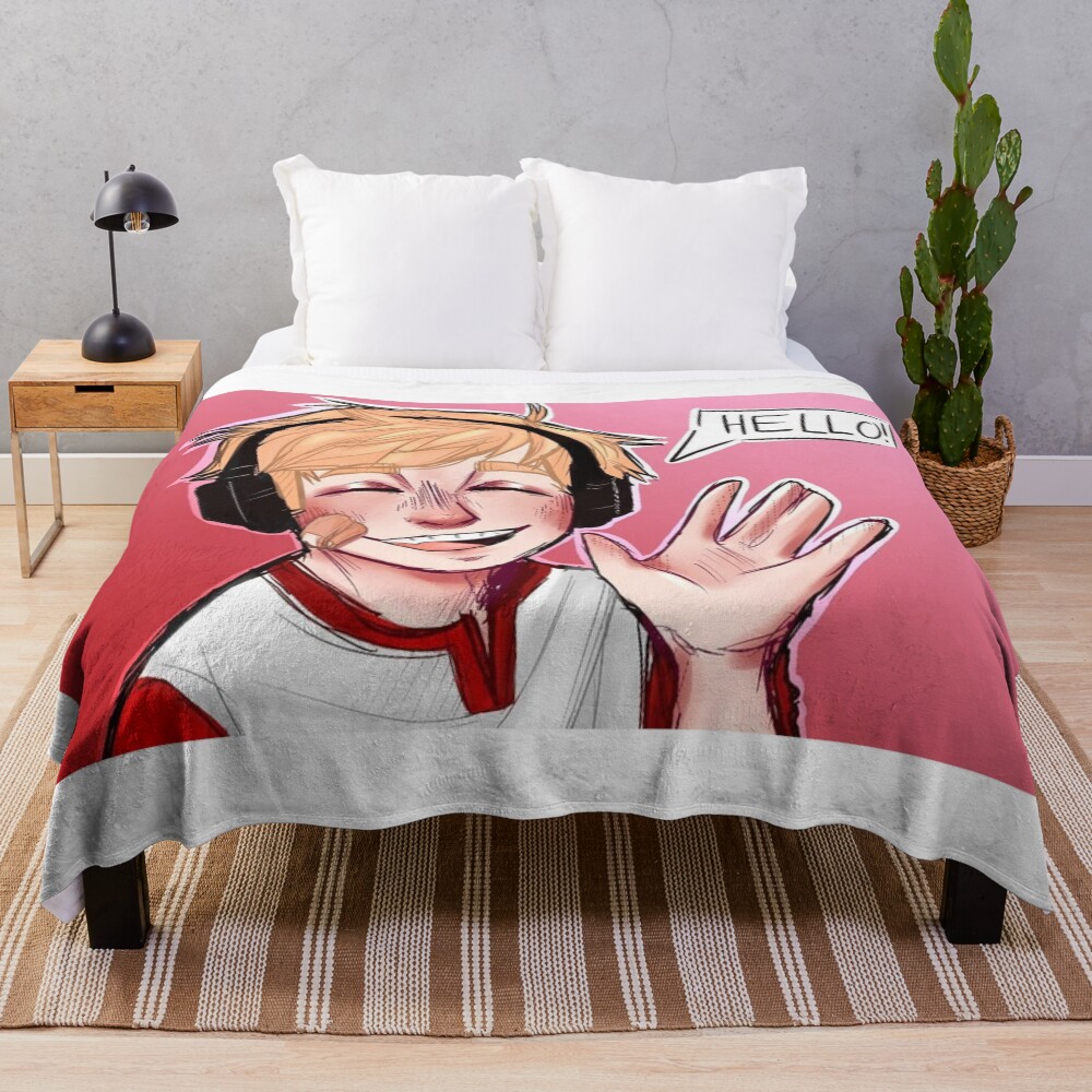 "Tommyinnit" Throw Blanket by outhmanerkibi Redbubble