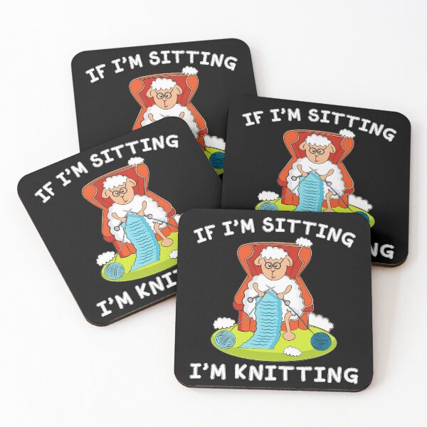 Item preview, If I'm Sitting I'm Knitting designed and sold by Charles Brian.