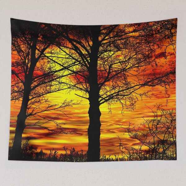 Item preview, Burning Sky, beautiful sunset silhouette designed and sold by cool-shirts.