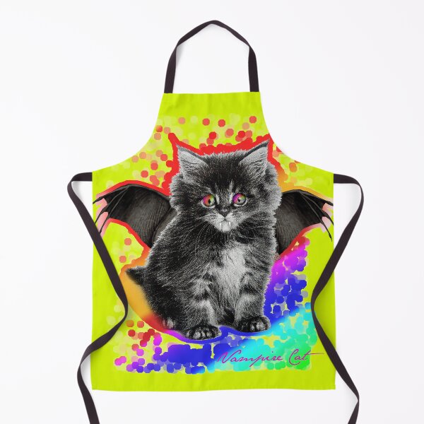 Item preview, Black VAMPIRE Cat - Rainbow Eyes (By AliceCCI) designed and sold by VanyssaGraphics.