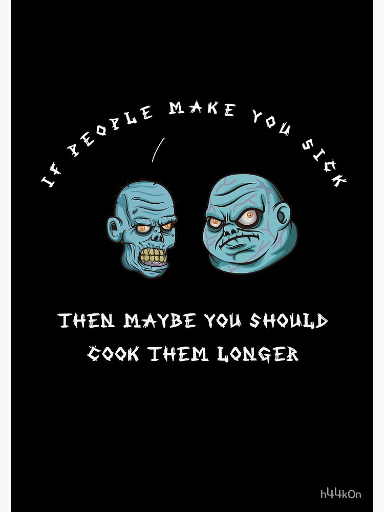 "Zombie If People Make You Sick Cannibal Horror Funny Meme" Spiral Notebook by h44k0n Redbubble