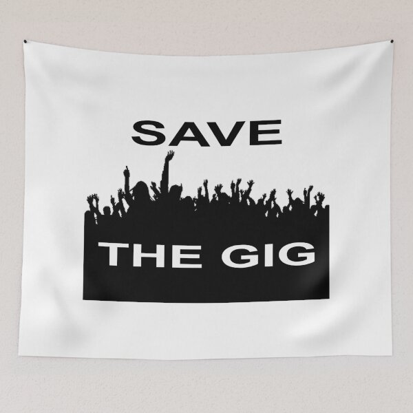 Item preview, Save The Gig - Mosh Pit White Black designed and sold by NoMatterLab.