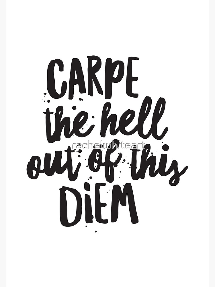 Carpe Diem Print Motivational Wall Art Life Quote 