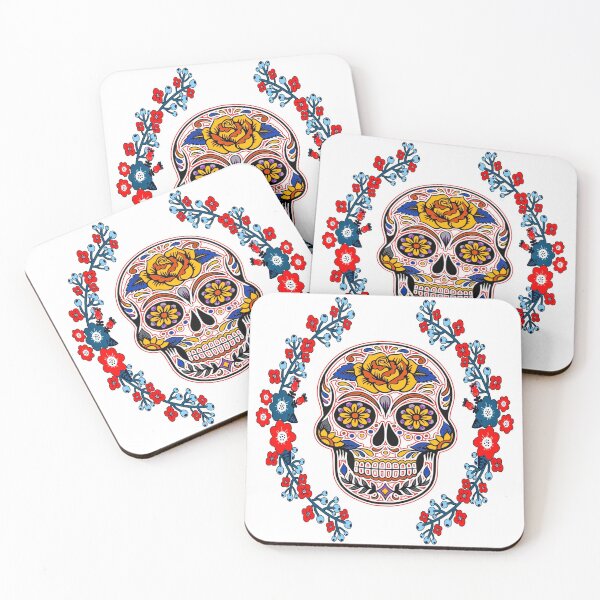 Item preview, Beautiful and Scary Skull with Flowers designed and sold by Shekevara.