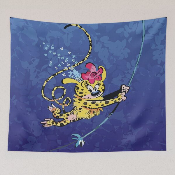 Artikelvorschau, Marsupilami-Mädchen im Dschungel - Dunkelblaues Design entworfen und verkauft von Hubashop.