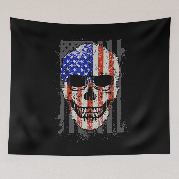 Item preview, AMERICAN FLAG SKULL designed and sold by TALIA-ETHER.