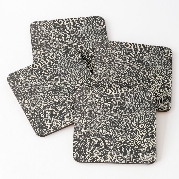 Item preview, Black & White Doodlescape designed and sold by Juli McKendree.