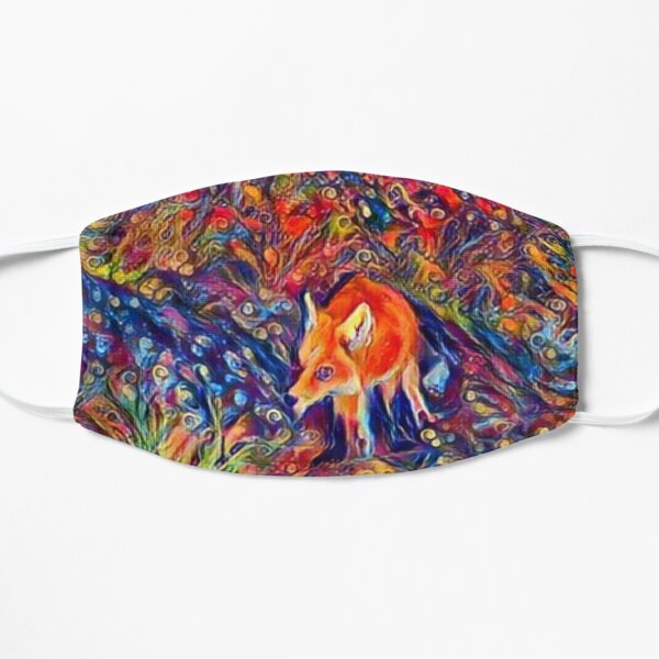 Cute Fall Orange Fox Photo Art by Sandy Closs Mask