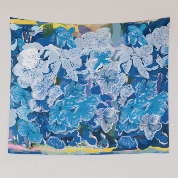 Item preview, Blue hydrangea flowers. designed and sold by Emi Yañez.