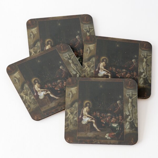 Item preview, Crucifixion of Jesus Christ and risen with the crown upon his head designed and sold by Vintage Designs +.