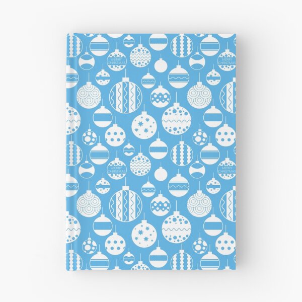 Item preview, A vector christmas seamless pattern. Merry christmas lettering  with ornamented balls. Christmas decoration and souvenirs in blue and white colors.  designed and sold by Olena Ambrosova.