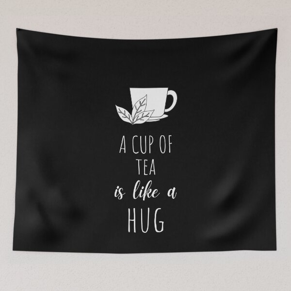 Item preview, Cup of earl grey tea with tea saying black and white graphic with tea cup and leaf designed and sold by milkasweet.