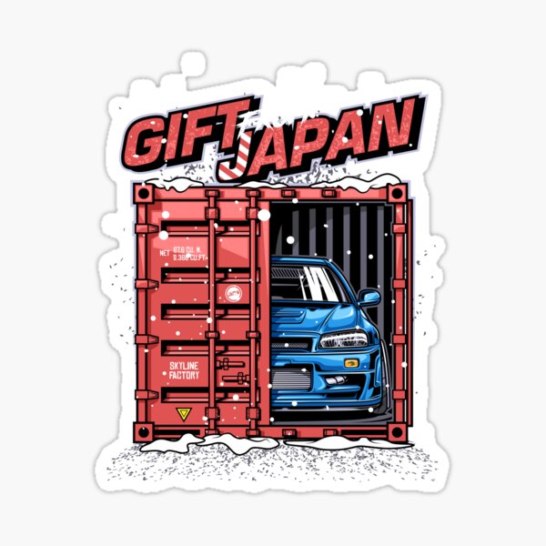 Christmas Gift From Japan Skyline R34 Sticker