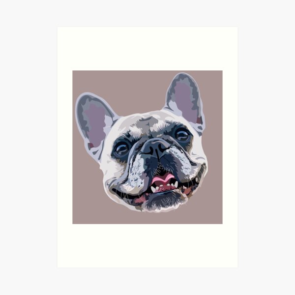 Smiling French Bulldog Art Print