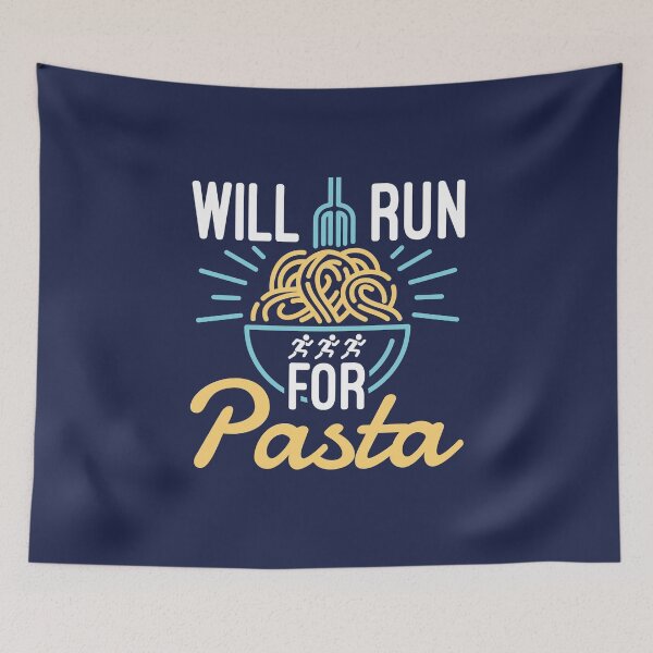 Item preview, Will Run for Pasta Funny Running Runner designed and sold by jaygo.