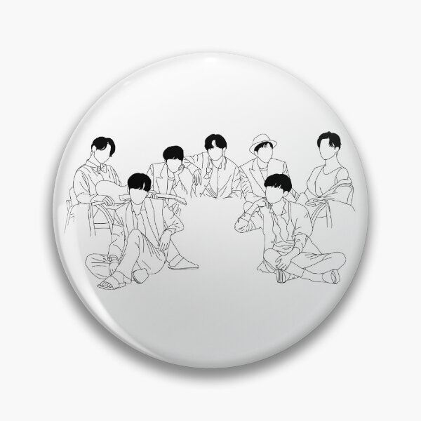 Item preview, Bangtan BE Concept Photo shoot Line art designed and sold by NoonaStudio.